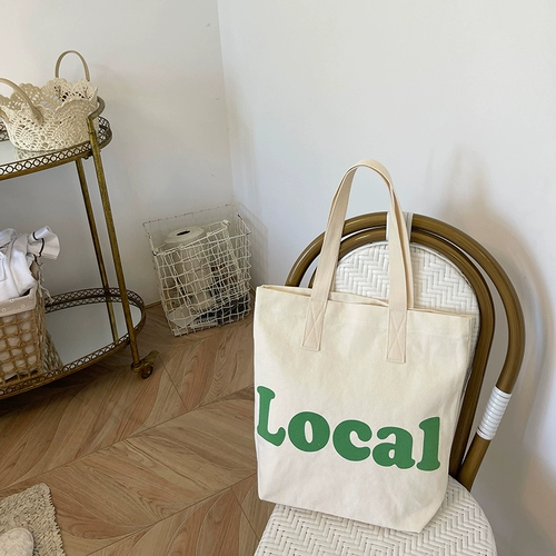 Брендовая сумка на одно плечо, универсальный тканевый мешок, вместительный и большой шоппер, Южная Корея