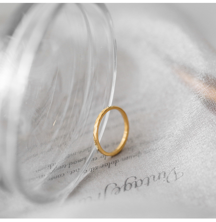 1 Piece Quantity Street Occasion Titanium Steel Material Simple Style Solid Color Titanium Steel Plating 18k Gold Plated Rings