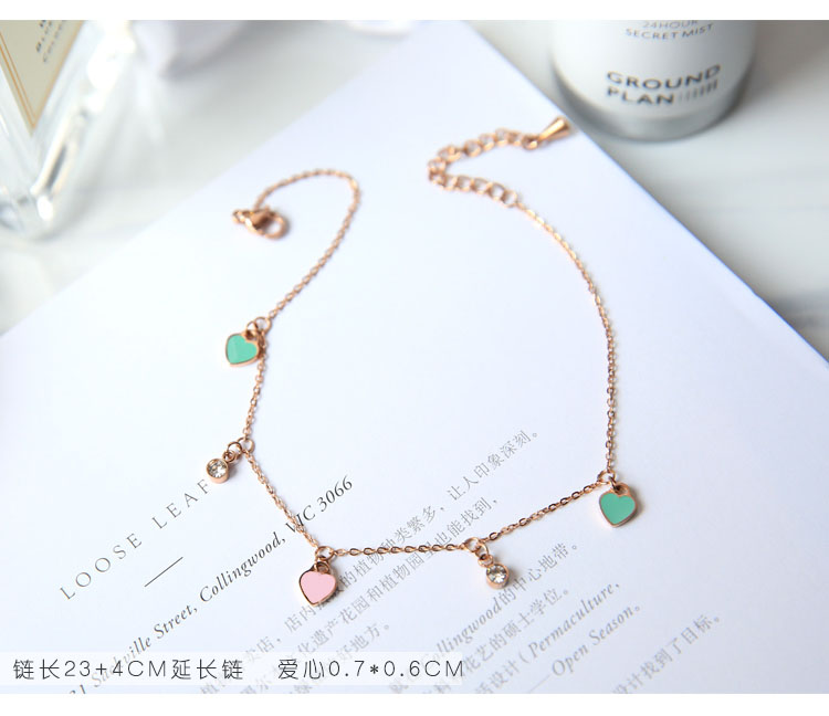 2018 Nhật Bản và Hàn Quốc thời trang rose gold vòng chân của phụ nữ cá tính đơn giản sinh viên hoang dã titanium đồ trang sức bằng thép phụ nữ không phai