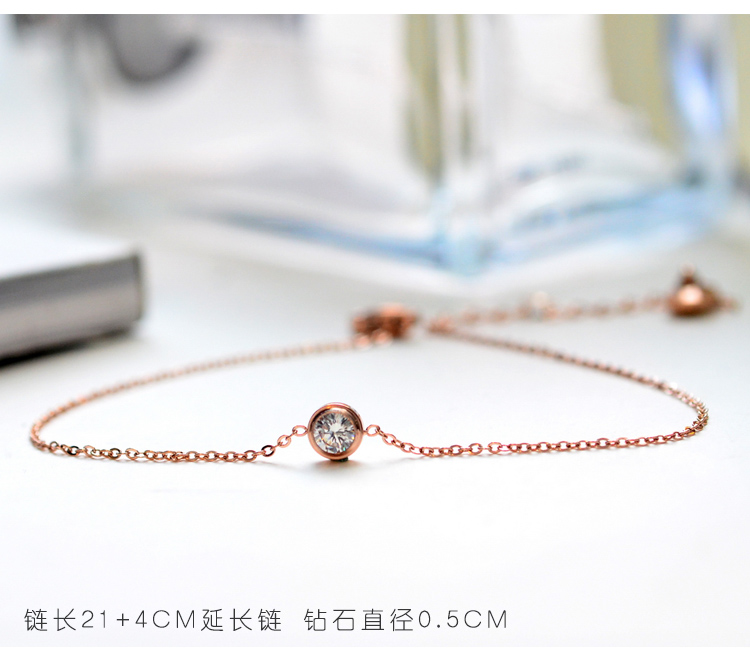 2018 Nhật Bản và Hàn Quốc thời trang rose gold vòng chân của phụ nữ cá tính đơn giản sinh viên hoang dã titanium đồ trang sức bằng thép phụ nữ không phai