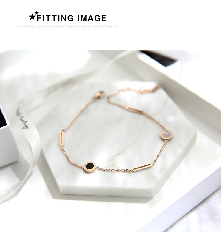 Thép titan mạ vàng 18K, vàng hồng trắng đen, vòng chân cá tính nữ thời trang đơn giản không phai trang sức đa năng vòng chân nhảy múa