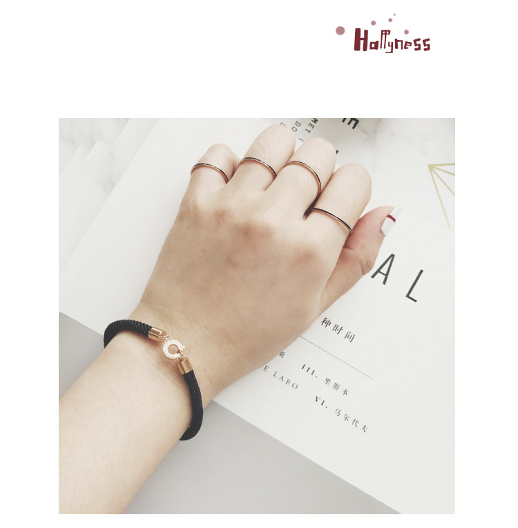 Nhật Bản và Hàn Quốc năm sinh nhật bằng thép titan vàng hồng dây đeo tay màu đỏ La Mã vòng đeo tay vàng đôi quà tặng thời trang trang sức Giáng sinh vòng trầm hương