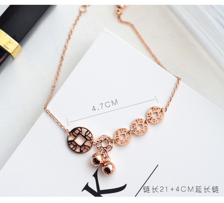 2018 Nhật Bản và Hàn Quốc thời trang rose gold vòng chân của phụ nữ cá tính đơn giản sinh viên hoang dã titanium đồ trang sức bằng thép phụ nữ không phai