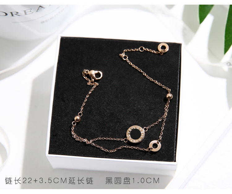 2018 Nhật Bản và Hàn Quốc thời trang rose gold vòng chân của phụ nữ cá tính đơn giản sinh viên hoang dã titanium đồ trang sức bằng thép phụ nữ không phai