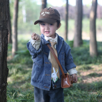 Yantai Kids Dress Boy Blue Cowboy Cover Spring and Autumn Children Han Edition Costume Girl Handsome and Fashion
