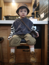Yantai Kids Fashion Han Boy Mar Lia Spring and Autumn New Baby Sweater Childrens Vest