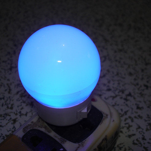 Led ball bubble small night light straight insertion with switch LED small night light bed head lamp energy saving and environment protection multi-color choice