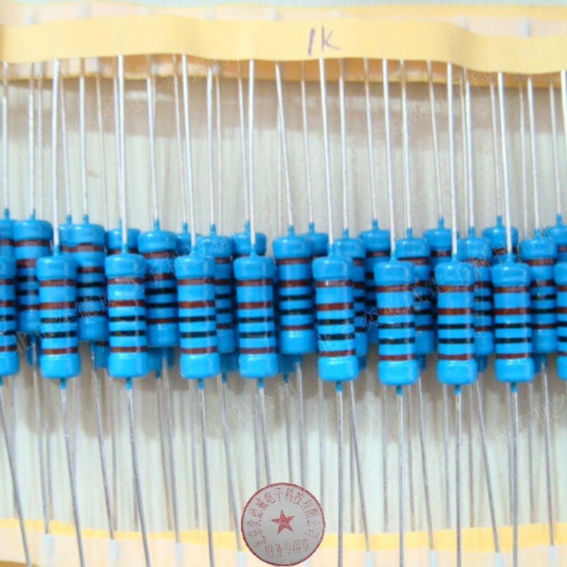 Precision resistance metal film resistance 1% accuracy 1K 1000 Ohm 3W straight inserts 10 4 Yuan