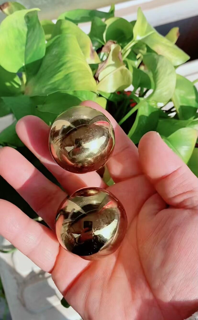 Baoding iron balls plated titanium alloy pellets 40MM pair with gift box sliding mouse mate