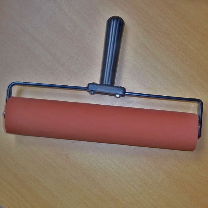 Hand-push oil printing machine rubber roller old rubber rolling rubber stick without frame drawing and pushback version painting printing paint roller
