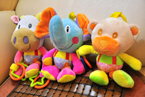 The outer single PLOFT BABY ultra soft calf small bear small elephant crocodile baby appeasement plush paparazzi
