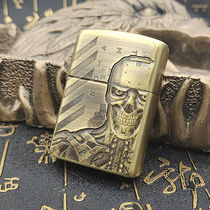 zippo lighter IP cooperative windproof kerosene Terminator mecha demon mens pure copper armor treasure