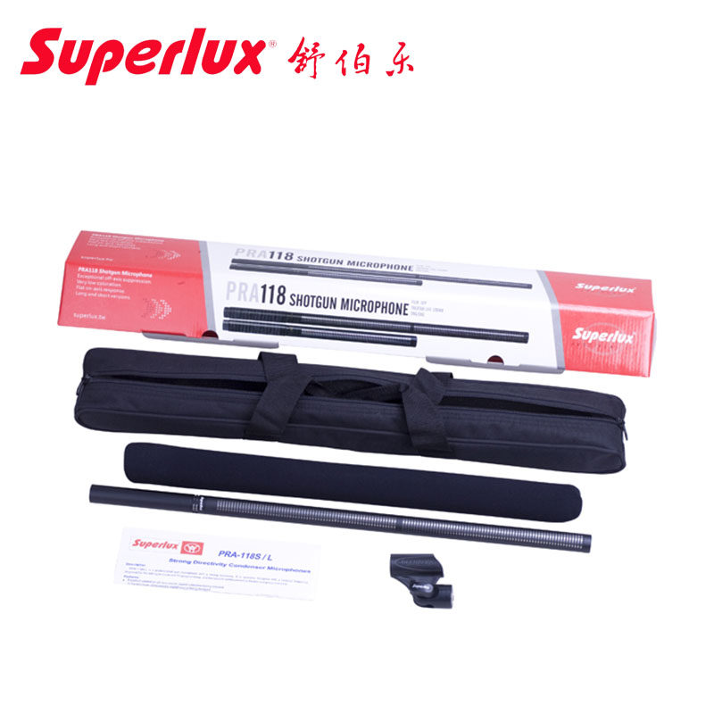 Superlux Shubole PRA118L gun-style interview condenser microphone strong directional gun microphone