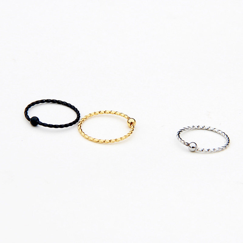 New Titanium Steel Earrings Female Earrings Rings Small Earrings Ring spiral nose ring Eyebrow Ring Ear ring ear Ear Loops Ear