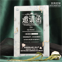 Minimal creative European wedding invites Cacrylic wedding invitations to upscale wedding invitations customized