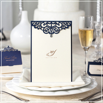 Weimei opening invitation blue European printing custom creative invitation wedding wedding business invitation letter