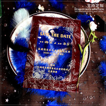 Wine Red Atmosphere Wedding Fashion Temperament Transparent Joyposting Creative Invitation Letter Net Red Shivering Voice Cots Wedding Invitation