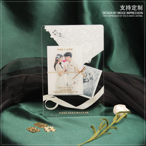 Romantic Korean New Photo Creative Marriage Transparent Acrylic Wedding Invitation Letter Customized