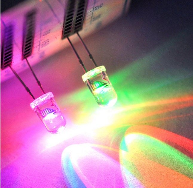 5mm Seven Colors Slow Flash Seven Color Flashlights Slow Flashing Lights LED Lights Bright LED Lights Self Glitter