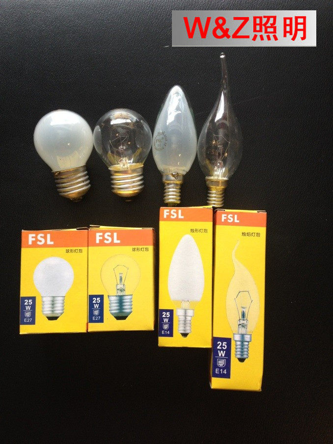 Foshan Lighting Bubble Pull Tail Ball Bubble Bulb Frosted E14E2715W25w40w55w Incandescent Candle Transparent