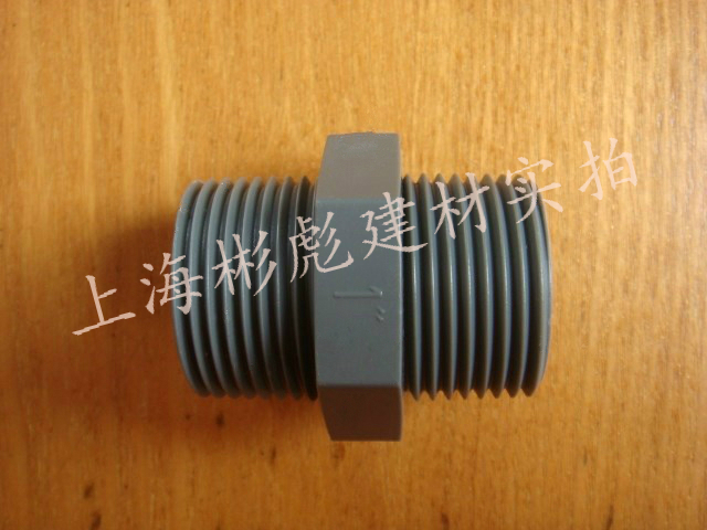 Entity wholesale gray PVC double-head outer wire connection acid and alkali chemical special 20 25 32 40 50 63