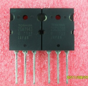 Acoustic pair tube 2SA1943 2SC5200 original fit Toshiba to tube
