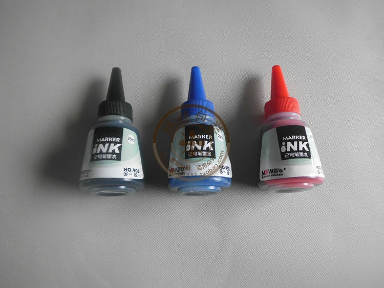 MARKER INK REFILL INK LARGE capacity 25ML RED, blue AND black 3 colors 