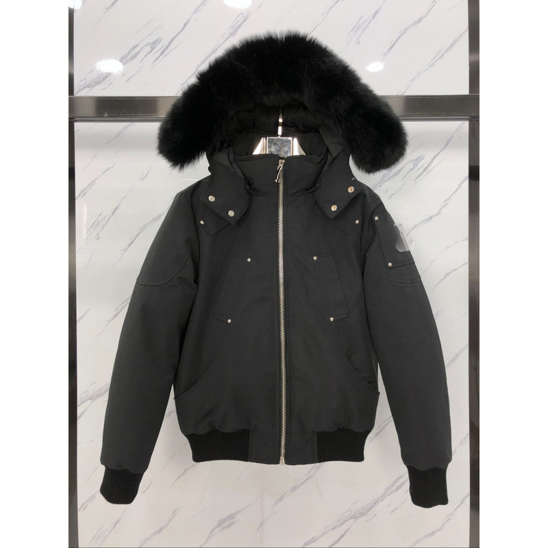 Cross-Border Men's Mk02 down Jacket Short Bomber Jacket with Fox Fur Collar