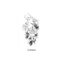 More than 15 yuan ins wind tattoo stickers waterproof men and women lasting simulation tide Korean cat black and white diablo