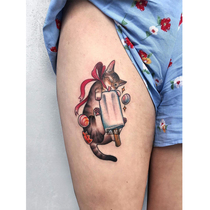 Over 15 yuan summer cat tattoo stickers waterproof female long-lasting Ukiyo-E simulation Japanese cute