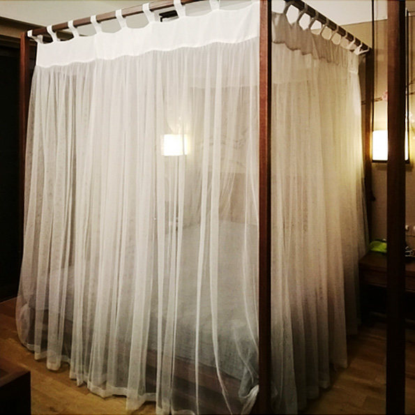 Custom spliced velcro sling mesh bed curtain bed and breakfast Hotel inn Southeast Asian style American country mosquito net
