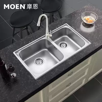 MOEN MOEN household stainless steel sink kitchen sink large sink sink 28116 anti-fingerprint 87014