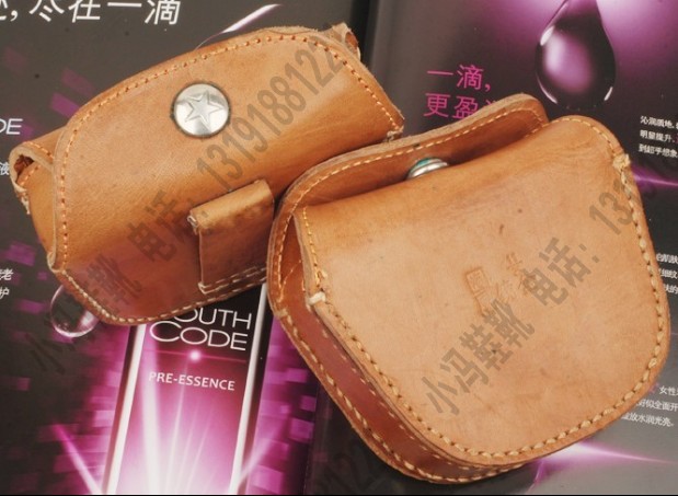 Stock old goods 1960 large with sea characters full cowhide box goggles box coin wallet leather bag thick cowhide