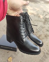 2020 new Huangchao women wool cotton leather boots (6001A) cotton short boots womens boots shoes (leather wool one