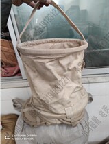 Stock old goods old 1960s old canvas bucket outdoor folding bucket basin fishing Special