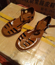 Stock old goods 90s vintage plastic sandals trendy men Baotou retro nostalgic performance army sandals