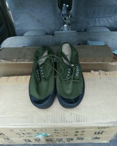 Stock old 3517 factory 70 80 s vinyl oil-proof low waist liberation shoes green rubber shoes work shoes canvas shoes