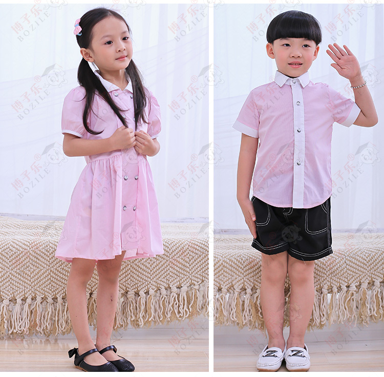 Mùa hè phong cách mới 2018 đồng phục học sinh trình diễn trang phục phiên bản Hàn Quốc của quần áo mẫu giáo đại học trực tiếp váy trẻ em hàn quốc