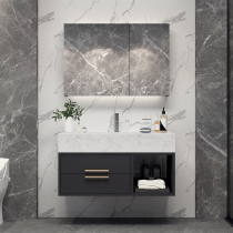 Nordic modern bathroom cabinet combination marble light luxury intelligent mirror cabinet toilet wash table wash wash basin cabinet