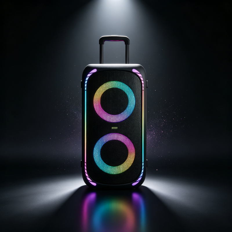 American Onn Groove Square Dance Speaker/Box High-Power Bluetooth Outdoor Karaoke Wireless Microphone Mobile Trolley