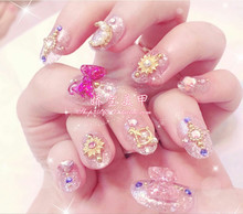 16 year old store with 19 colors including postage, Jiaobao, internet celebrity, beautiful girls, phototherapy, handcrafted bride's fake nails, finished nail patches, children's wearing nails