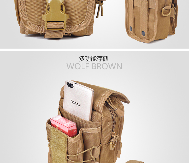 Thể thao ngoài trời du lịch túi đeo vai chiến thuật đa chức năng nam nữ bình thường mini Messenger túi điện thoại di động tiền túi nhỏ - Túi vai đơn túi zara