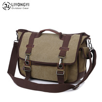 New outdoor canvas single shoulder inclined satchel backpack multifunction male and female computer iPad briefcase photographic hand bag tide