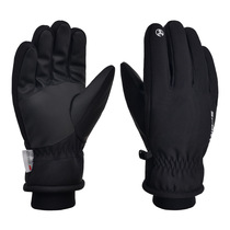 Mens winter thick velvet riding out warm cold anti-finger touch screen motorcycle gloves