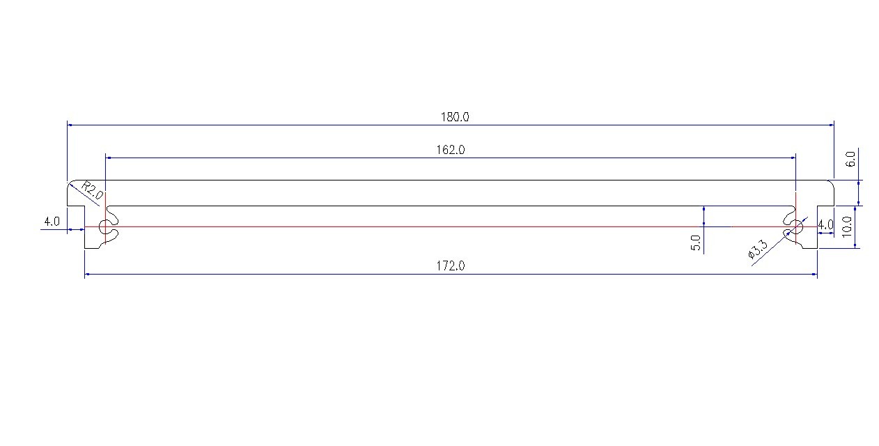 The height of 180 wall thickness 6mm all aluminum alloy profile material suitable for their own DIY (1 meter price)