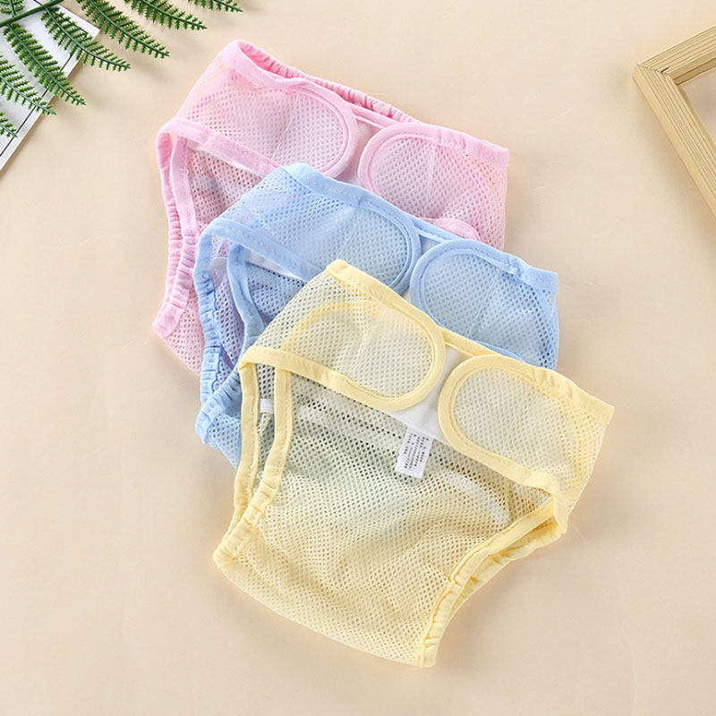 Baby diaper bag summer baby diaper pants mesh breathable newborn meson fixed pants washable thin cloth diaper