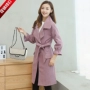 Phiên bản Hàn Quốc của áo len cashmere mùa thu và mùa đông mới Áo khoác nữ chống lạnh Áo len mỏng dài để giữ ấm - Áo Hàn Quốc áo dạ nữ