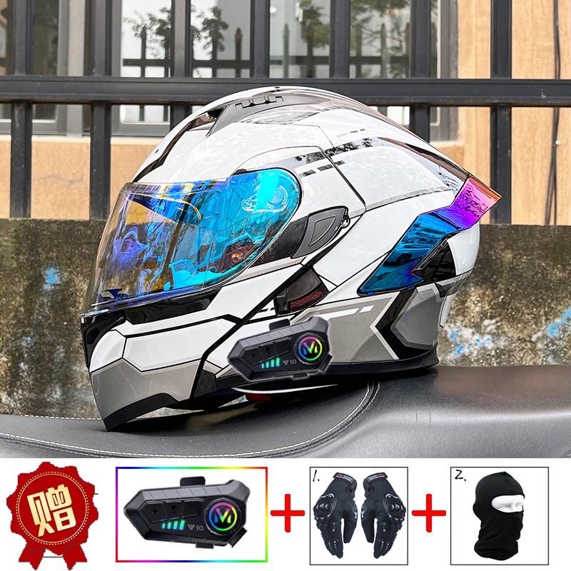 LS2 バイクヘルメット Bluetooth フリップアップヘルメット メンズとレディース ダブルミラー 四季対応 バイクハーフフルヘルメット 四季対応 ユニバーサル 3C 認証