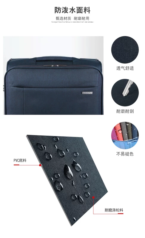 Hanke kinh doanh trường hợp xe đẩy 16 inch lên máy bay hành lý caster 18 inch nam và nữ hộp nhỏ du lịch hộp vải