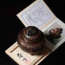 Imported from Japan Takaoka bronze and metalwork master Dafeng made handmade wax-shaped cast copper three-legged incense burner incense incense